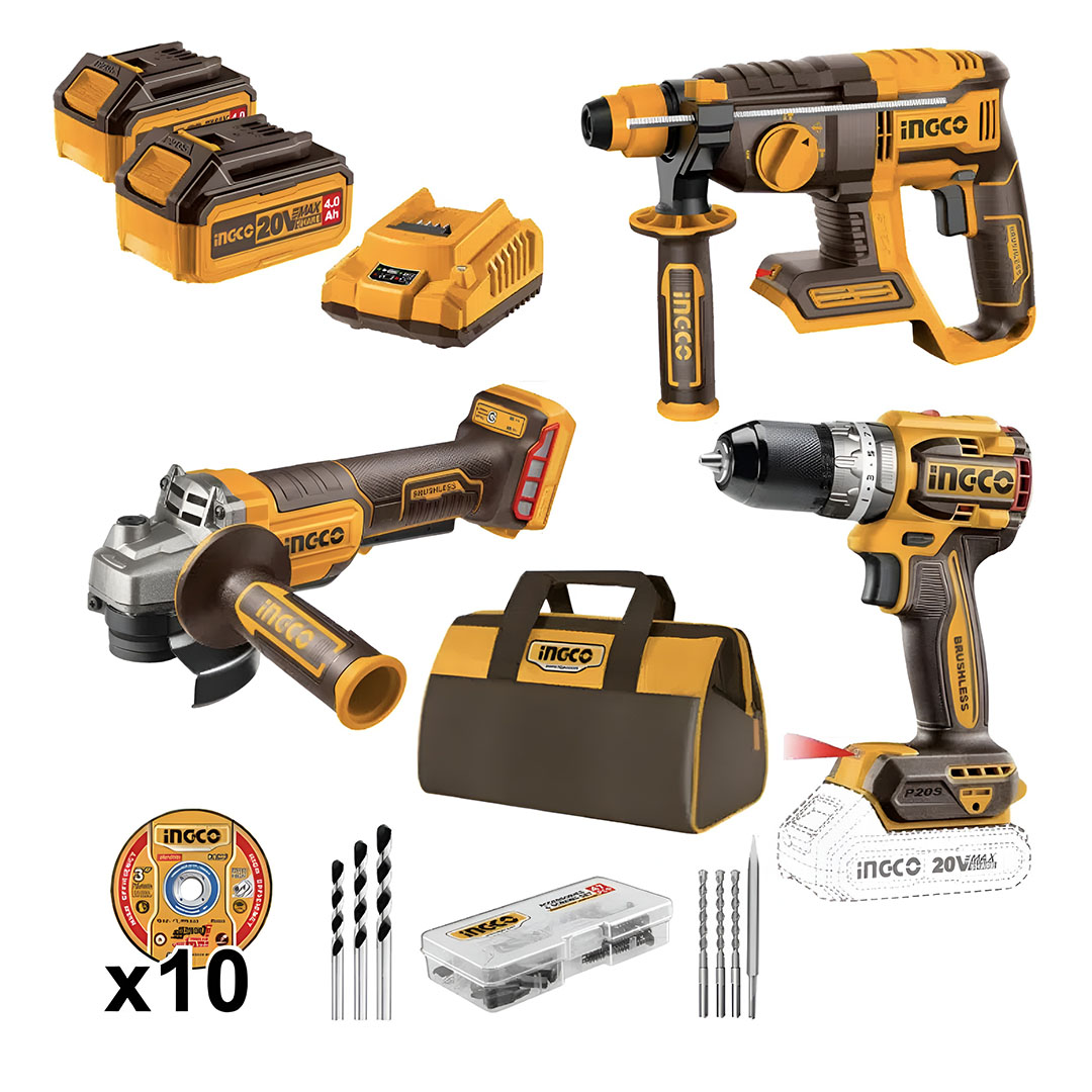 GMM KIT INGCO COMBO 3 HERRAMIENTAS 20V - HERRAMIENTAS MANUALES Estándar